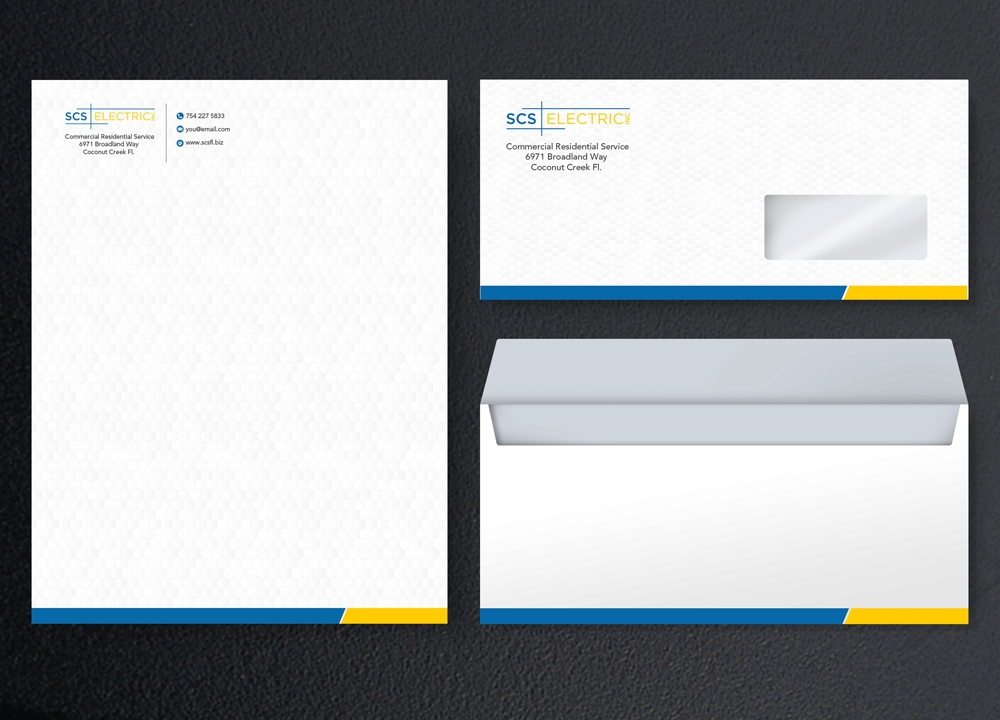 SCS ELECTRIC logo design by KHAI