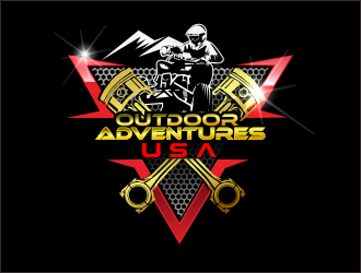 Outdoor Adventures USA logo design by bosbejo