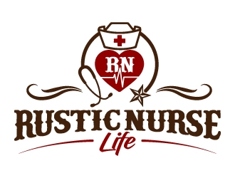 Rustic Nurse Life logo design by jaize