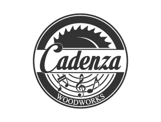 Cadenza Woodworks logo design by fastsev