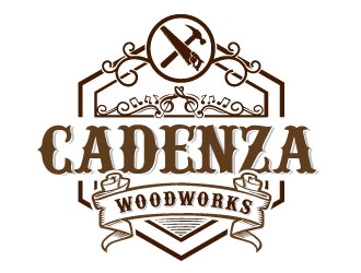 Cadenza Woodworks logo design by Conception