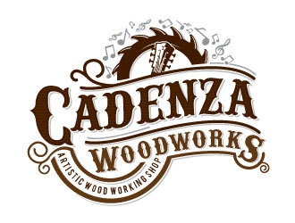 Cadenza Woodworks logo design by Conception