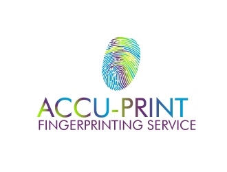 ACCU-Print Fingerprinting Service logo design by Foxcody