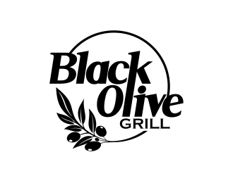 Black Olive Grill logo design by ekitessar