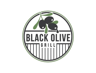 Black Olive Grill logo design by Lovoos