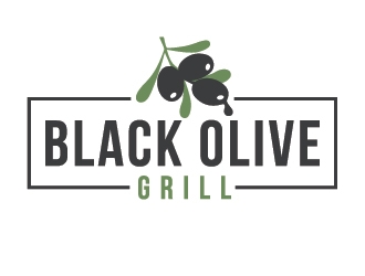 Black Olive Grill logo design by Lovoos