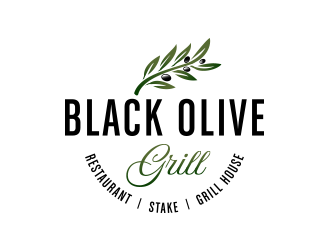 Black Olive Grill logo design by keylogo
