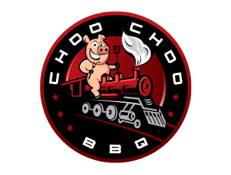 Choo Choo BBQ logo design by schiena