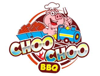 Choo Choo BBQ logo design by MAXR