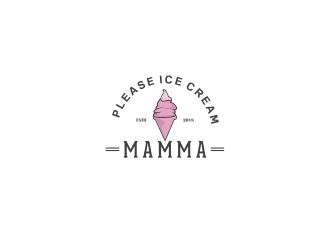 Mamma Please Ice Cream  logo design by haidar