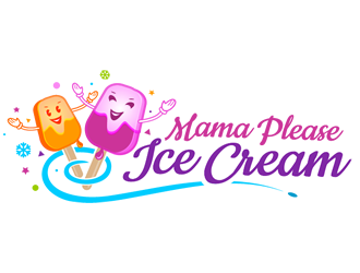 Mamma Please Ice Cream  logo design by Coolwanz