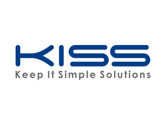 Keep It Simple Solutions. KISS for short logo design by Djavadesign
