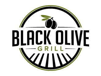 Black Olive Grill logo design by jaize