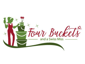Four Buckets and a Swiss Miss logo design by bloomgirrl