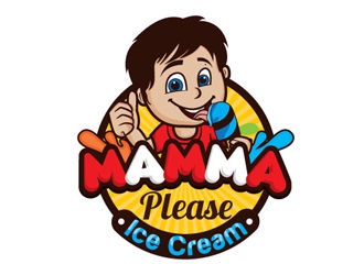 Mamma Please Ice Cream  logo design by gogo