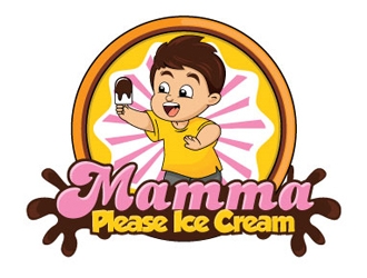 Mamma Please Ice Cream  logo design by gogo