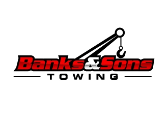 Banks & Sons Towing logo design by labo
