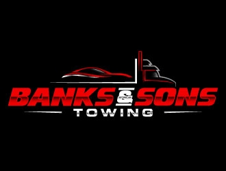 Banks & Sons Towing logo design by daywalker