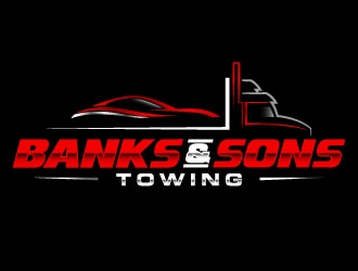 Banks & Sons Towing logo design by daywalker