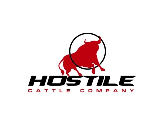 Hostile Cattle Company logo design by fawadyk