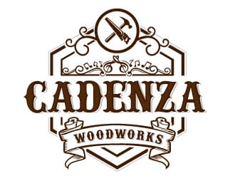 Cadenza Woodworks logo design by Conception
