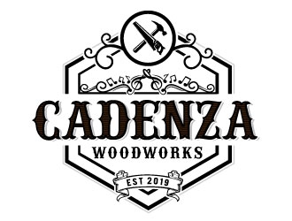Cadenza Woodworks logo design by Conception