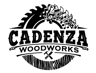 Cadenza Woodworks logo design by jaize
