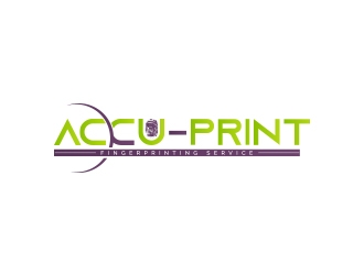 ACCU-Print Fingerprinting Service logo design by fawadyk