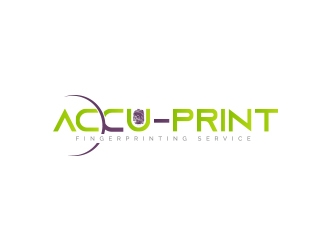 ACCU-Print Fingerprinting Service logo design by fawadyk