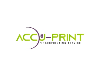 ACCU-Print Fingerprinting Service logo design by fawadyk