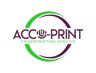 ACCU-Print Fingerprinting Service logo design by fawadyk