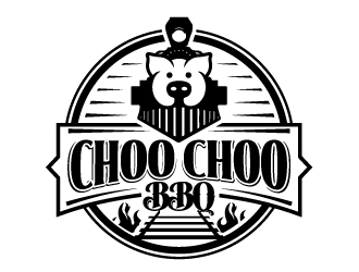 Choo Choo BBQ logo design by jaize