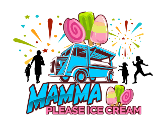 Mamma Please Ice Cream  logo design by ROSHTEIN