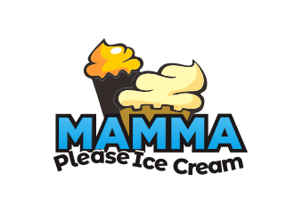 Mamma Please Ice Cream  logo design by YONK