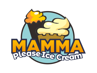 Mamma Please Ice Cream  logo design by YONK