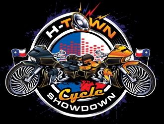 H-Town Cycle Showdown logo design by REDCROW
