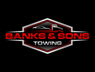Banks & Sons Towing logo design by maseru