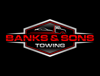 Banks & Sons Towing logo design by maseru