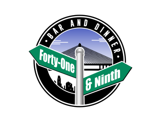 Forty-One & Ninth logo design by andriandesain