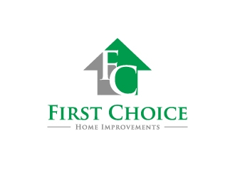 First Choice Home Improvements logo design by labo
