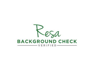 RESA Background Check Verified  logo design by bricton