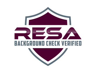 RESA Background Check Verified  logo design by lexipej