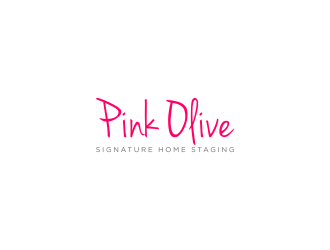 Pink Olive Signature Home Staging logo design by dewipadi