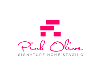 Pink Olive Signature Home Staging logo design by dewipadi