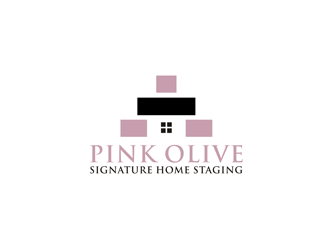 Pink Olive Signature Home Staging logo design by bomie
