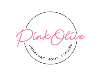 Pink Olive Signature Home Staging logo design by lexipej