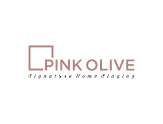 Pink Olive Signature Home Staging logo design by DiDdzin