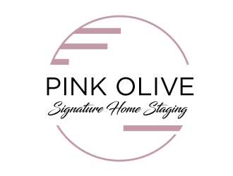 Pink Olive Signature Home Staging logo design by aura