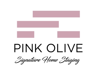 Pink Olive Signature Home Staging logo design by aura