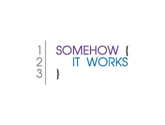 Somehow It Works logo design by desynergy